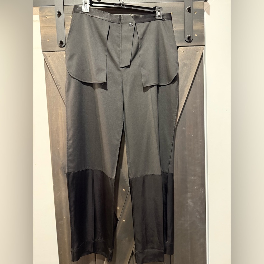 Zara mixed Black Wide-Leg Pants